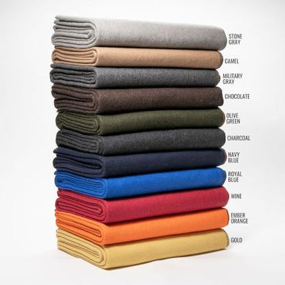Arcturus Military Wool Blanket - Warm, Thick, Washable - Great for Outdoors, Camping, Stadium Blanket, Picnics, Travel - Car & Bushcraft Survival Kits - color: Chocolate