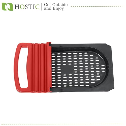 HOSTIC Red Chicken Nesting Box for Laying Egg with 3 Compartment and Metal Legs Chicken Egg Laying Box with Lid Cover