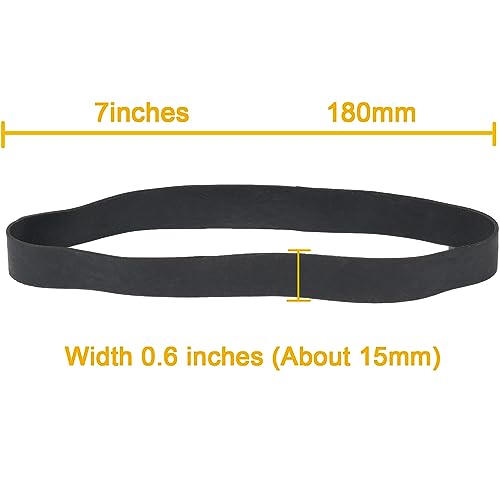 AIWOQI Rubber Bands Size#107 Heavy Duty Big Wide rubber band 30PCS Elastic Bands for Office Supply Trash Can File Folders Litter Box Rubber Bands (Black) - color: Black