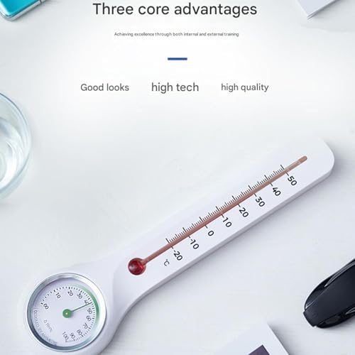 Indoor Outdoor Temperature Humidity Monitor for Agricultural Shed Industrial Facilities Households Shockproof Indoor Outdoor Humidity Monitor Wall Mounted Hygrometer Large Display Farm Greenhouse Home