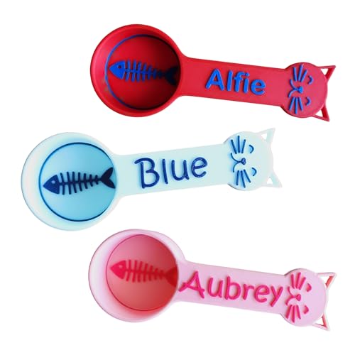 Personalized Cat Food Scoop, Cat Food Measuring Cup with Name, Kibble Scoop (8 oz - 1 Cup) - size: 8 oz - 1 cup