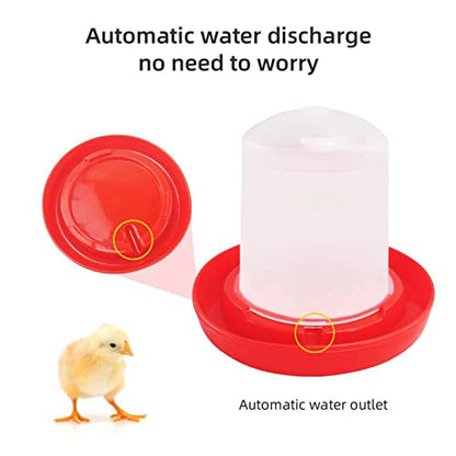 Chicken Feeder Waterer, Chicken Feeder and Waterer Set Chick Waterers Poultry Feeders and Drinker for Chickens Coops Chick Starter Kit for Brooder Poultry Feeding Equipment - color: Bucket