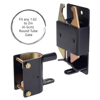2 Way Lockable Gate Latch Heavy Duty Steel Livestock Gate Latch 7.60x4.00inch for Pastures Ranches Horse Corrals