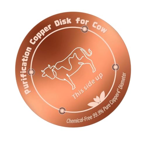 Copper Waterer Cleaning Disc, All Season Livestock Water Purifier Tray Keeps Water Clean for Poultry, Dogs & Cattle - size: ox