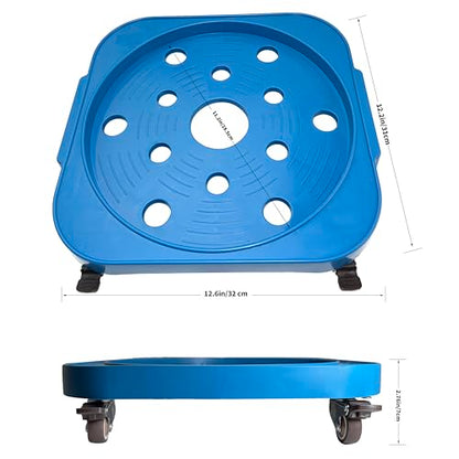 2-Pack 11" 5-Gallon Water Bottle Jug Caddy with 4 Rolling Swivel Casters - Heavy-Duty 5-Gallon Bucket Dolly & Plant Stand, Blue (2, Blue) - color: blue