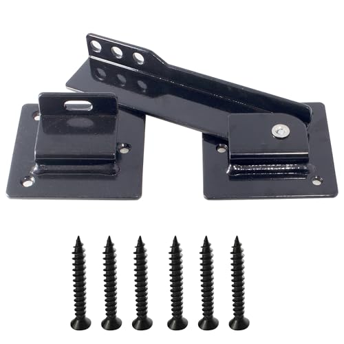 Gate Latch for Wooden Fence, 9 Inch Heavy Duty Fence Gate Latch with Padlock Hole, Outdoor Flip Gate Latch for Wood and Metal Gates, Yard, Shed, Barn