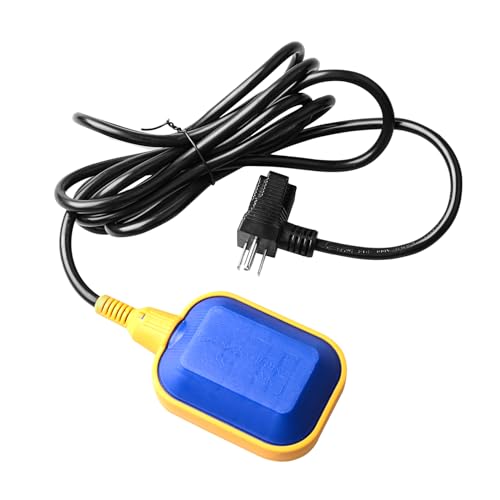 Sump Pump Universal Tethered Float Switch AC 15A 110~250V Piggyback Style Plug with 10 Feet Cord, Used in Sewage Pump, Water Tank, Septic Tank Pump, etc. - style: Water Pumps, Parts & Accessories