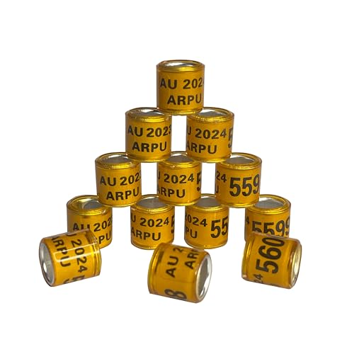 100PCS Custom Pigeon Foot Rings 8mm - Premium Aluminum Engraved Bird Leg Bands with Custom Text - Durable ID Markers Colorful Bird Tracking Bands for Flock Identification & Pet Management - color: Orange