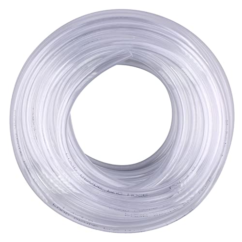 Clear Vinyl PVC Tubing 1/4" ID X 3/8" OD Plastic Flexible Food Grade Hose 25 Feet - size: 1/4" 3/8", style: 25 Feet