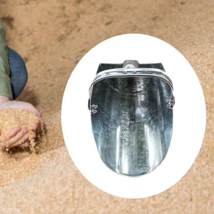 Milageto Feed Scoop Metal Stackable Feed Scoop with Handle Large Ergonomic Spoon Iron Heavy Duty Reusable Tool Suitable for Livestock