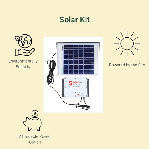 Solar Automatic Chicken Coop Door with Timer, Safety Sensor, Aluminum & Polycarbonate Frame, Black, For Chickens, Farmers & DIY Enthusiasts