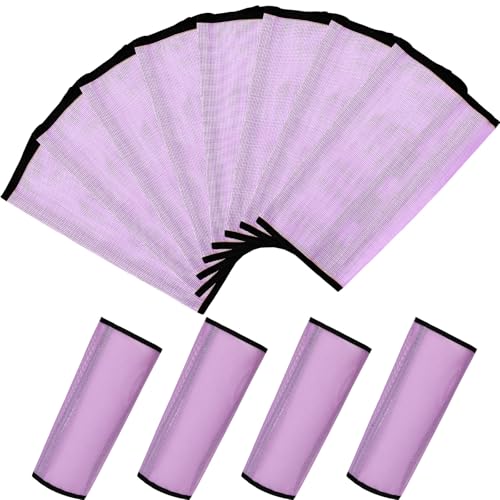 Jexine Set of 8 Mesh Fly Boots for Horse Loose Fitting Non Slip Breathable Horse Fly Leggings Protective Reduces Stress Leg Fatigue Wraps for Preventing Flies Mosquitoes Bite - color: Light Purple