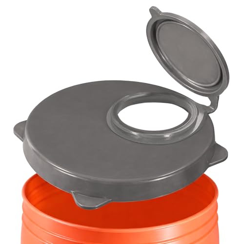 Skywin 5 Gallon Bucket Lid, Seal Lid, Wood Pellet Storage Containers, Bird Seed Container, Lump Charcoal Storage, Weather Resistant Rubber (Bucket Not Included) (Grey) - color: Gray