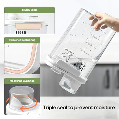 3 Qt/2.8 L Bird Seed Storage Container with Lids Airtight Measuring Cup, Bird Seed Dispenser Pet Food Container Are Used to Store Bird Food, Chicken Feed BPA Free (2.8L, Green) - color: 2.8L/Green
