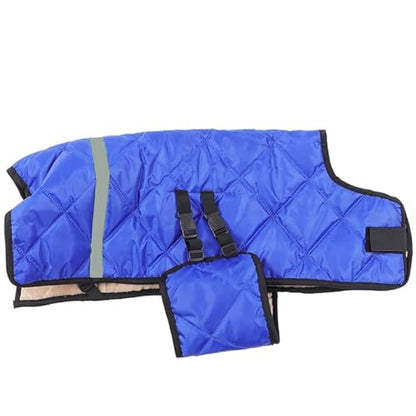 Calf Blanket Waterproof Thicken Goat Blankets Warm Adjustable for Winter 27.6x29.1 inch, Windproof Foal Blanket Folding Soft Mini Horse