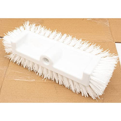 SPARTA Multi-Level Tile Scrub Brush 12" Wide Brush Head, Heavy-Duty Tile Cleaning Brush with End Bristles for Commercial Tiles, Tubs and Floor, Plastic, 12 Inches, White - color: White