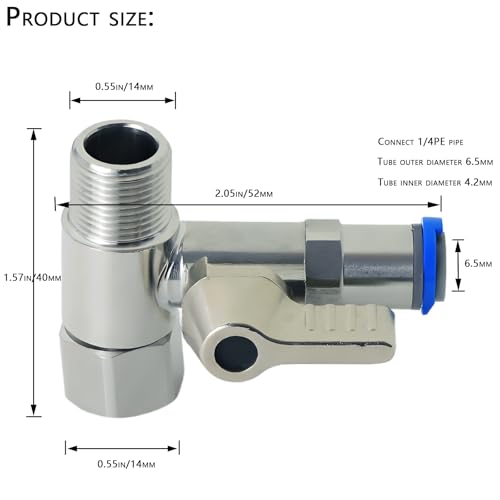 3/8" x 3/8" x 1/4" Reducing Tee Valve, Stainless Steel RO Water Fitting | stainless steel reducing tee for fridge RO, coffee & ice makers. Perfect step-down adapter for 3/8" to 1/4" water lines. - style: 3/8*3/8*1/4Three-Way Ball Valve