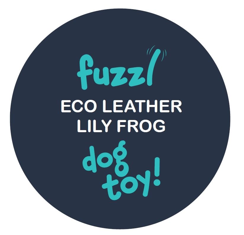 Fuzzl Eco Leather Lily Frog Natural and Tough Dog Toys - Dog Toy for Dogs and Puppy - style: Leather Frog