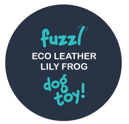 Fuzzl Eco Leather Lily Frog Natural and Tough Dog Toys - Dog Toy for Dogs and Puppy - style: Leather Frog