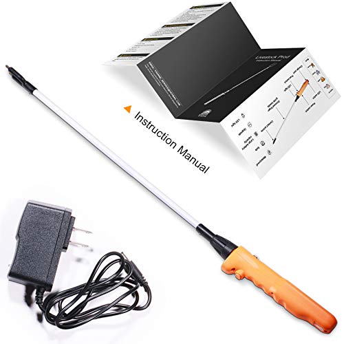 Cattle Prod, Waterproof Cattle Prod Stick with LED Light, Livestock Prod for Modern Livestock Management, X Series - style: 43.7''