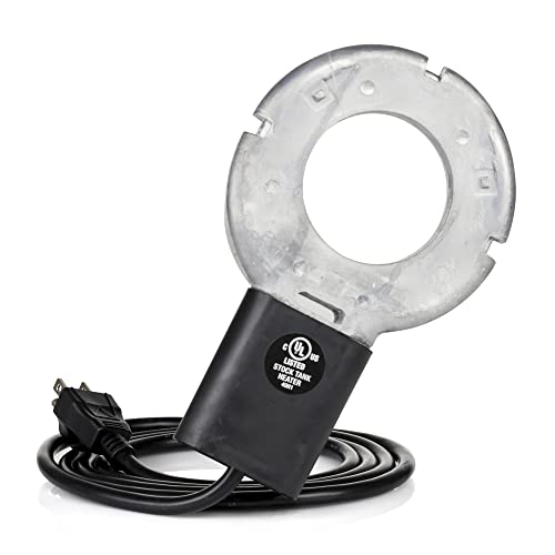 Farm Innovators Utility De-Icer for up to 25 Gallon Container - 250W Water Deicer- Ice Chaser Cast Aluminum Design for Plastic or Metal Water Container | Stock Tank Heater, Farm Innovators De-Icer, Ice Chaser, Submergible Thermostat, Livestock Water Heate