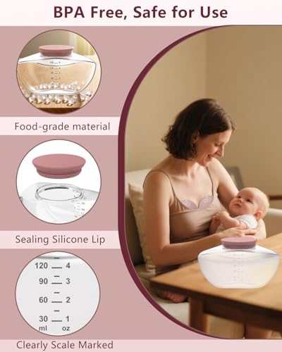 2pcs Breastmilk Container Compatible with Upgraded Mobile Flow | Upgraded M9, M9 Breast Milk Storage Bottle with Silicone Lip, BPA Free, Leak-Proof, Not Original Parts, 2packs Red Collector - size: Red 2pcs Bottle