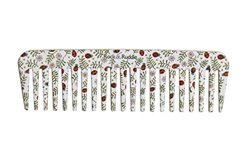 Rock & Ruddle Wide Tooth Comb. Perfect for Detangling Wet Hair and Applying Hair Color. Ladybirds Design - color: Ladybirds