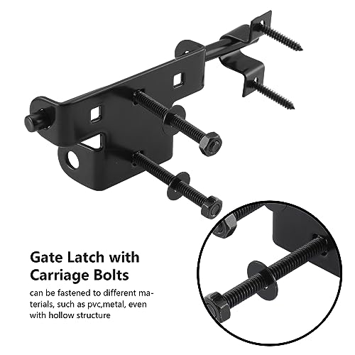 HOME MASTER HARDWARE Heavy Duty Slide Bolt Gate Latch, Thickened Metal Sliding Bolt Door Lock with Padlock Hole, Solid Hardware for Wooden Fence, Barn Door, Shed Door, Yard Door, Interior and Outdoor