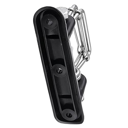 QMARK 4 Pack Electric Fence Corner Insulator, End Insulator with Buckles for Polytape, Wood Post Tape Connectors with 2 Buckles