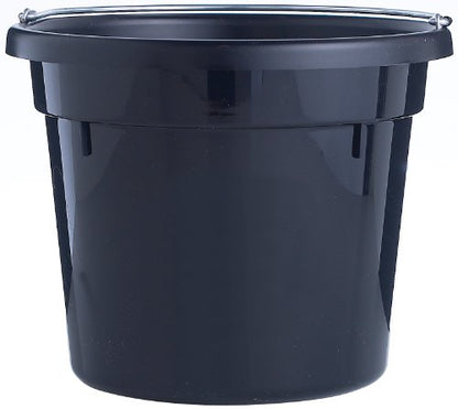 Little Giant® Round Plastic Utility Bucket | Durable & Versatile Feeder Bucket with Handles | 10 Quarts | Black - color: Black