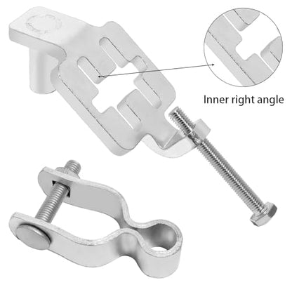2-Pack T-Post Gate Hinge Kit, Heavy Duty 1-3/8" U-Bolt Clamps, Chain Link Fence Gate Hinge for Metal Posts & Chain Link Gates – Farm & Backyard Use