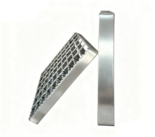 2 Pack 12in Serrated Galvanized Steel Driveway Drain Grate-B125 Anti Slip Metal Catch Basin Grate for 12" Concrete Catch Basin,Outdoor Drainage Grates for Garage,Sewer,Kitchen(12x11.8 in) - color: Galvanized Steel 2 Pack, size: 12x12in