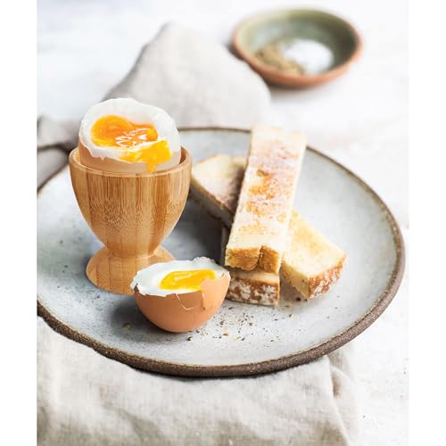 HIC Kitchen Egg Cup Holders, Natural Bamboo, For Soft Boiled and Hard Boiled Eggs, Set of 2 - style: Egg Cups, Bamboo, Set/2