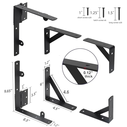 1 Sets Gate Kit Gate Corner Brace Bracket Heavy Duty Anti Sag Gate Frame Kit