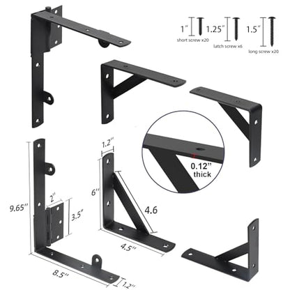 1 Sets Gate Kit Gate Corner Brace Bracket Heavy Duty Anti Sag Gate Frame Kit
