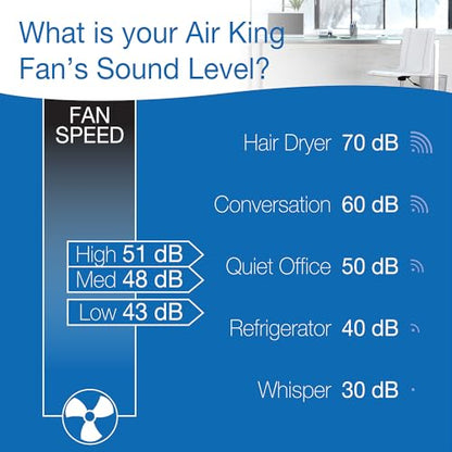 Air King 9018 Commercial Grade Oscillating Wall Mount Fan, 18-Inch , White - size: 18 inch, style: Classic
