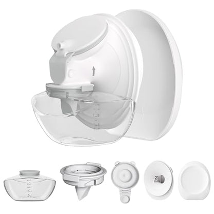 1 Pack M9 Full Set Breast Replacement Part for Momcozy Upgraded Mobile Flow | Upgraded M9, Including 24mm Flange, Gray Valve, Gray Diaphragm,Storage Bottle with Lip,Not Original Parts,One Overall-21mm - size: 1 Set Overall-Gray 21mm