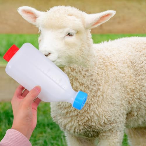 Toddmomy Calf Feeding Bottle Nursing Baby Goat Bottle Lamb Milk Feeder for Farm Small Animals 9.05X4.92X3.14In Efficient Animal Milk Feeder