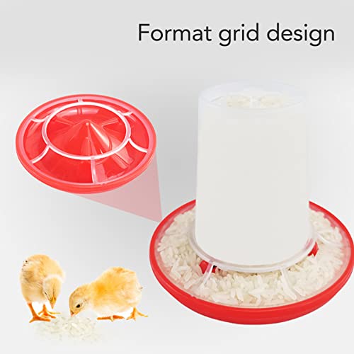 LICAEVEY Poultry Feeder and Waterer Set Sturdy Detachable Structure Automatic Water Discharge Design 160g Feeder and 160ML Water for Poultry Feeding Thick Plastic Material