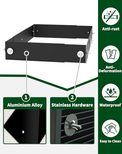 C-LIGHT Ferret Cage Scatter Guard Set, Anti-Splash Barrier for Ferret Nation & Critter Nation Cages, Rustproof Aluminum Urine Guard Chinchilla Cage Accessories, Blocks Waste/Food/Falling Debris