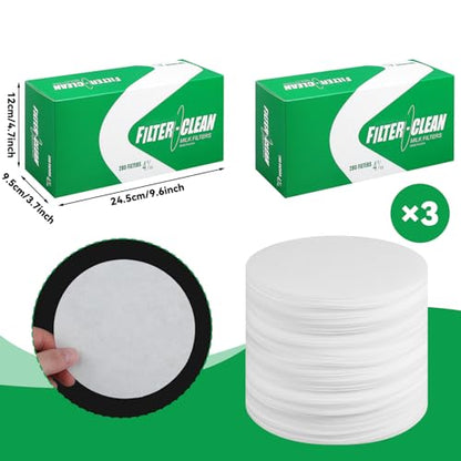 Hahafelt 600 Pack Milk Filter Discs Quick Flow Non-gauze Small 4-9/16" Od Replacement Filters Disks for Raw Milk Strainer 200 Discs Per Box