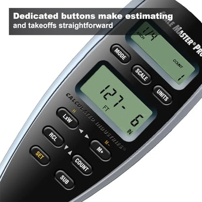 Calculated Industries Scale Master Pro 7.3-Inch Digital Plan Measure (6025) | 72 Built-in US Imperial and Metric Scales, 6 Custom Scales for Out-of-Scale Plans