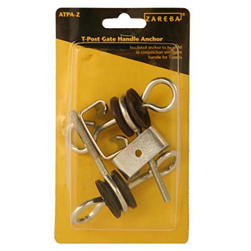 Zareba Systems ATPA-Z T-Post Screw-in Electric Fence Gate Anchors - Secure Fence Gate Handles - size: 1 Pack