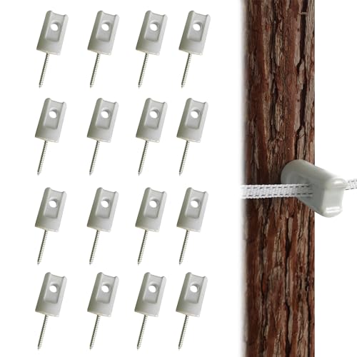 16 Pack Electric Fence Insulator Porcelain Insulator, Heavy Duty Ceramic Lag Screw Insulator Porcelain Lag Screw Insulator, Suitable for Wood Post Wire Farm Fencing Supplies - style: 16 PCS