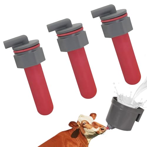 Calf Feeding Nipple for Newborn Calves Leak Silicone with 5.6 Inch Total Height Calf Feeder Bucket Replacement Part