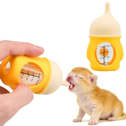Puppy Bottles for Nursing，Kitten Bottles for Nursing，Pet Feeding Bottle，(Yellow- 20ml) - color: Yellow