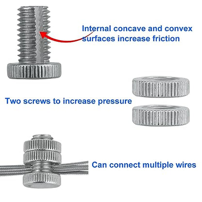 Split Bolt Joint Clamp Wire Connectors for Multiple Electric Fence 20 Pieces Line Tap Clamp