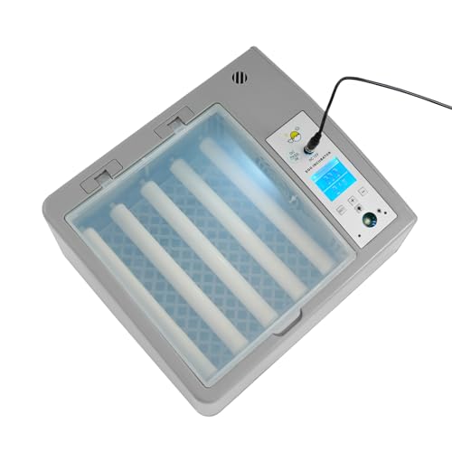 Egg Incubator, 16-Egg Incubator with Temperature Control and Humidity Control, Household Egg Incubator with Automatic Egg Turning and LED Display, Digital Poultry Hatcher for Chicken Duck Quail