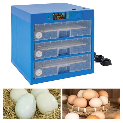 192 Eggs Incubator, Digital Poultry Hatcher Machine with LED Display, General Purpose Incubator Automatic Egg Turning and Temperature Control for Hatching Chicken Duck Quail Eggs