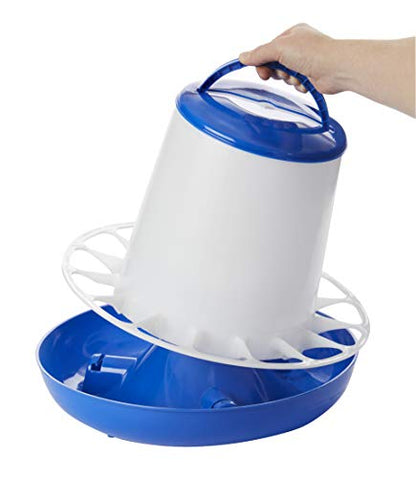 Double-Tuf® Plastic Poultry Feeder | Durable Feeding Container | Hanging Chicken Feeder No Waste | 15 Lb - size: 15 Lb